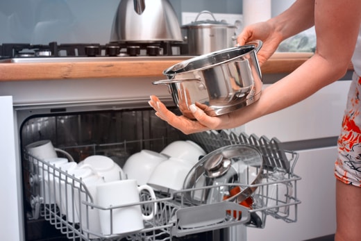 Pots and pans in the dishwasher